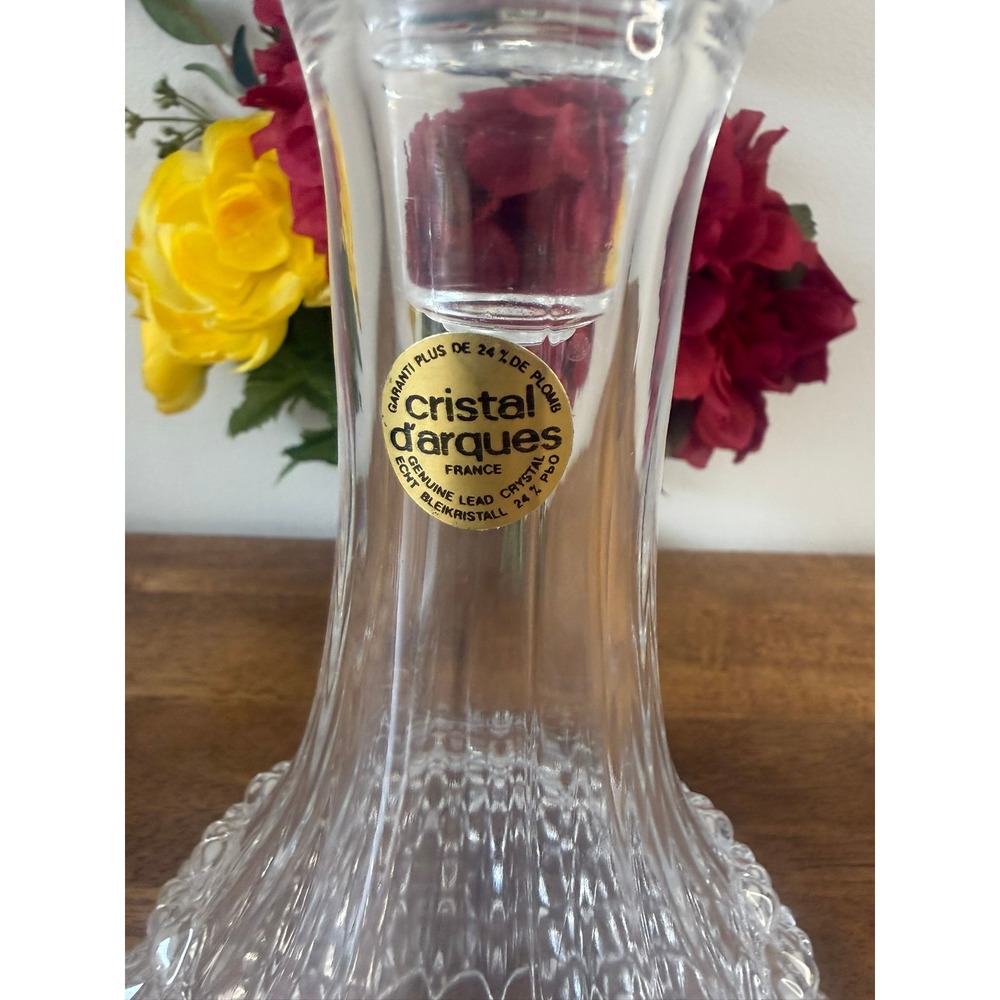 Cristal d Arques Crystal Decanter Set France Diamond Cut Liquor Set 5 Glasses - Picture 8 of 13